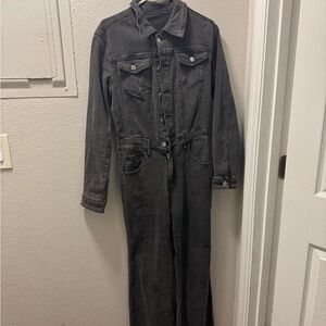 SHEIN Black Denim Jumpsuit